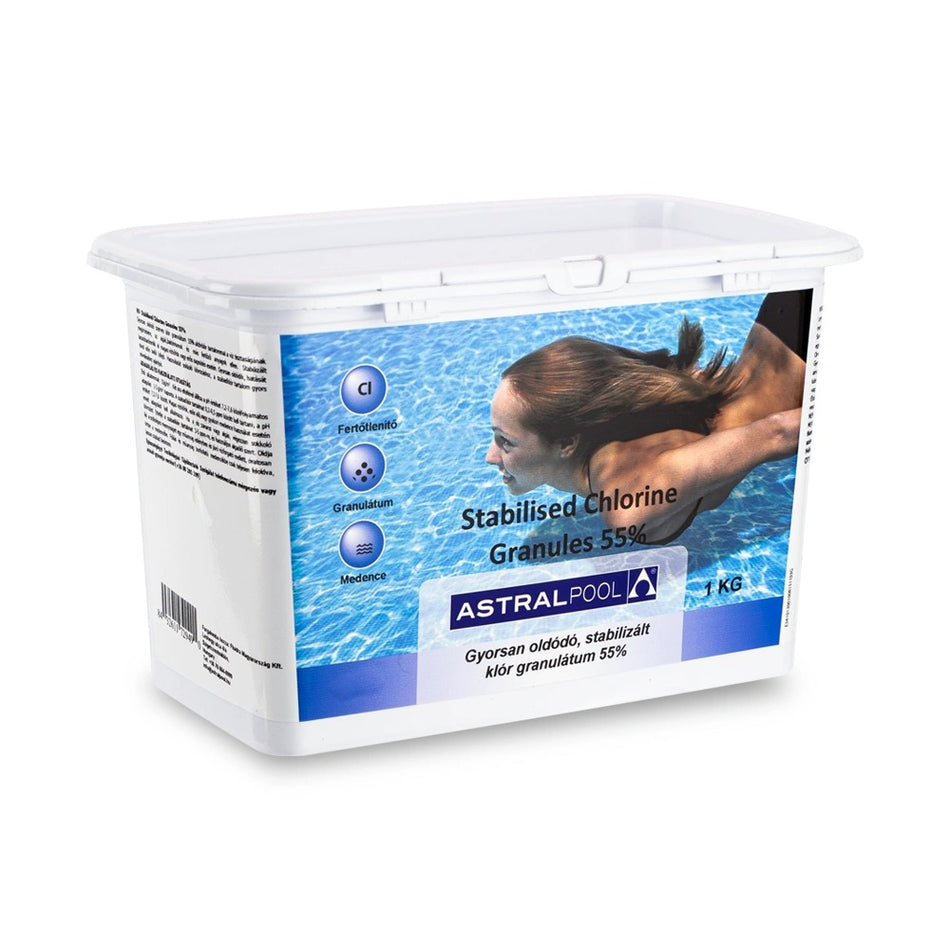 Astralpool Stabilizált klórgranulátum 55% 1 kg